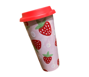 Long Beach Strawberry Travel Mug
