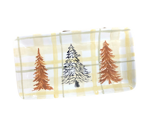 Long Beach Pines And Plaid Platter