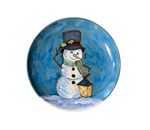 Long Beach Rustic Glazed Snowman