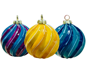 Long Beach Jewel Toned Spiral Ornament